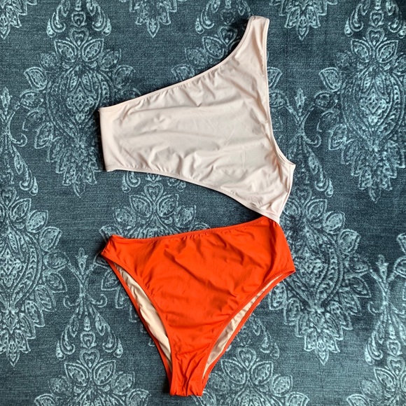 J. Crew Other - J. Crew Colorblock Cut Out One Piece Swimsuit L